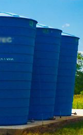 Industrial water storage tank